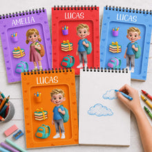 Load image into Gallery viewer, Personalized Sketch Book Custom Name Gift for Students
