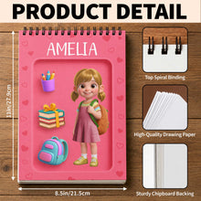 Load image into Gallery viewer, Personalized Sketch Book Custom Name Gift for Students
