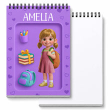 Load image into Gallery viewer, Personalized Sketch Book Custom Name Gift for Students
