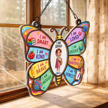 Load image into Gallery viewer, Personalized Butterfly Affirmation Suncatcher for Kids Custom Name Gift
