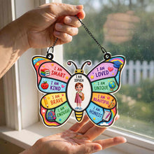 Load image into Gallery viewer, Personalized Butterfly Affirmation Suncatcher for Kids Custom Name Gift
