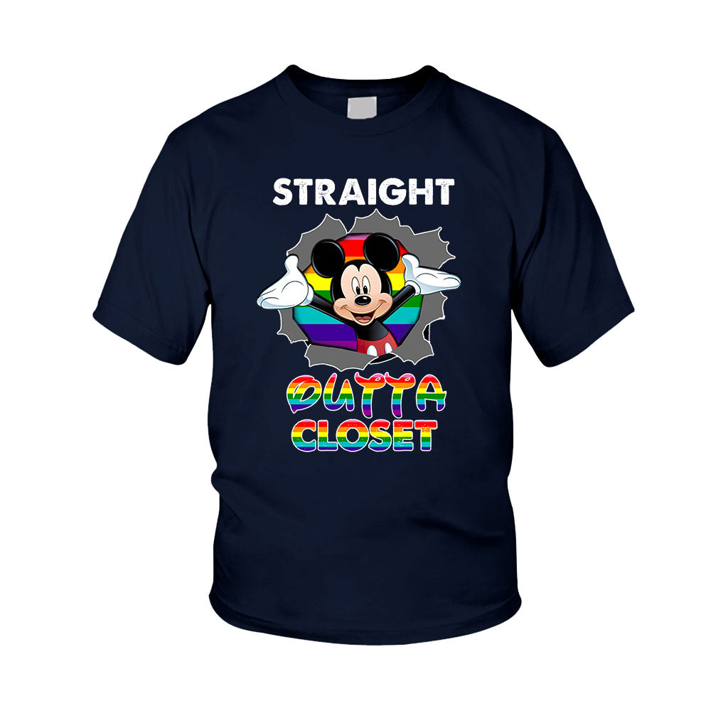 Personalized LGBT Support Kid Shirt Straight Outta Closet