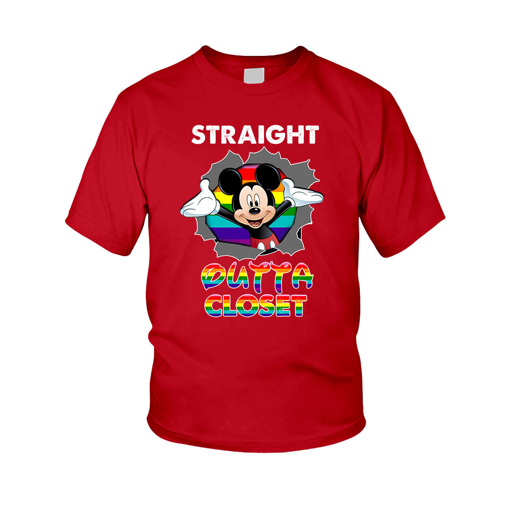 Personalized LGBT Support Kid Shirt Straight Outta Closet