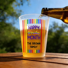 Load image into Gallery viewer, Personalized Rainbow Stripes Frosted Cups Gift for Pride Month
