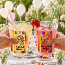 Load image into Gallery viewer, Personalized Rainbow Stripes Frosted Cups Gift for Pride Month
