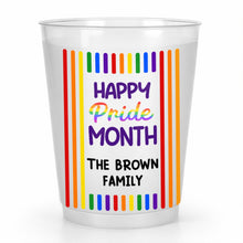 Load image into Gallery viewer, Personalized Rainbow Stripes Frosted Cups Gift for Pride Month
