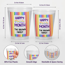 Load image into Gallery viewer, Personalized Rainbow Stripes Frosted Cups Gift for Pride Month
