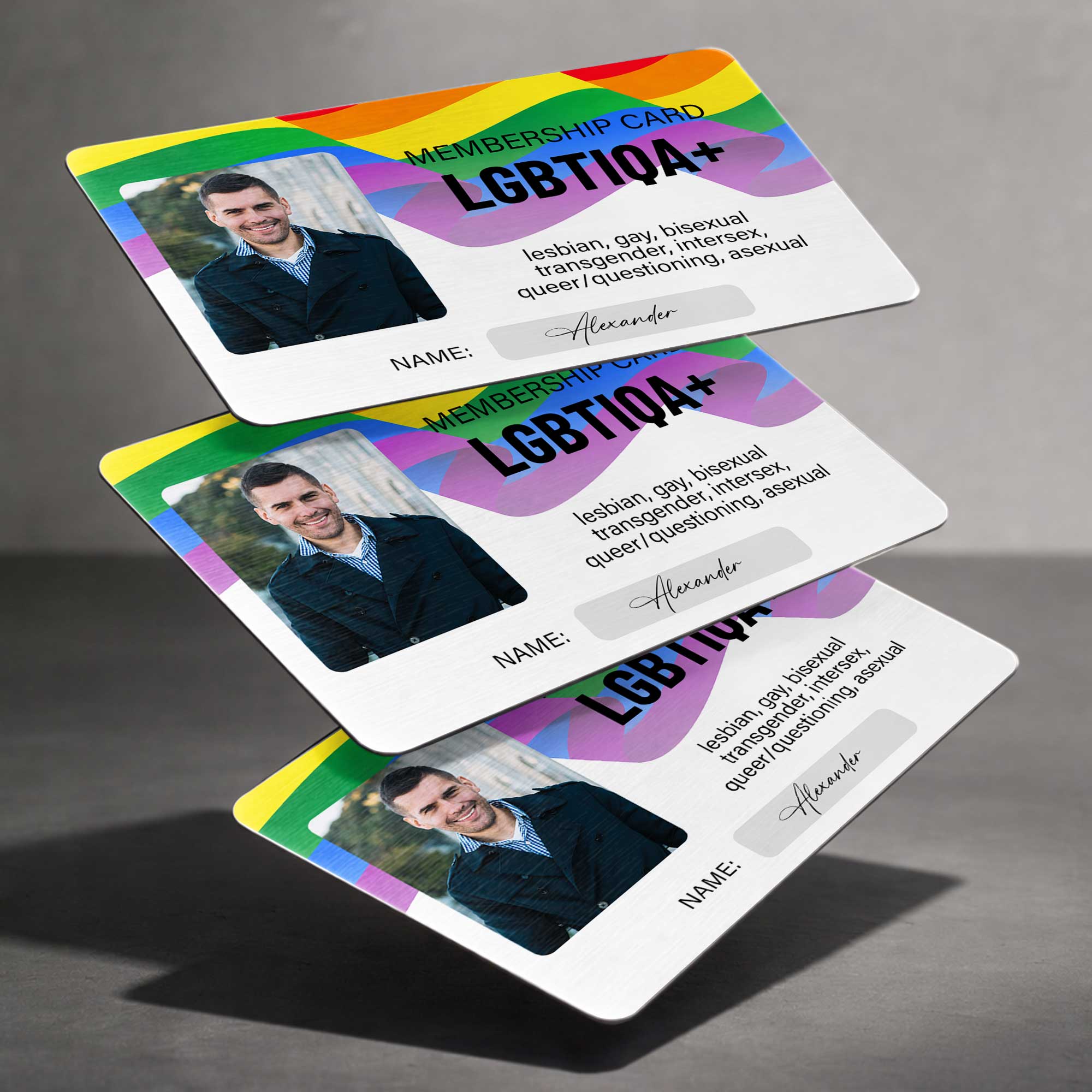 Personalized Rainbow Wallet Card Custom Photo Gift for LGBT