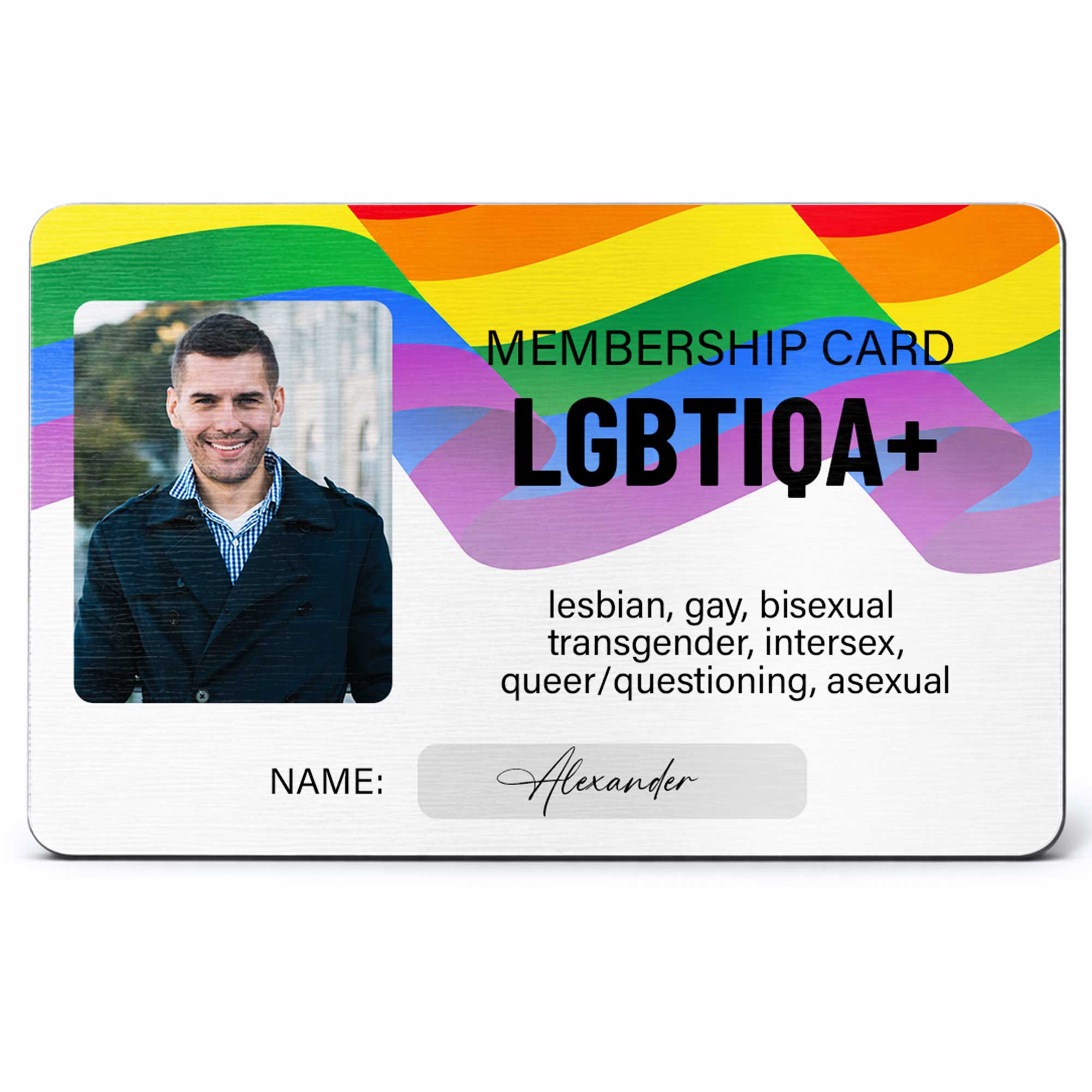 Personalized Rainbow Wallet Card Custom Photo Gift for LGBT