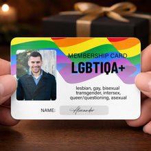 Load image into Gallery viewer, Personalized Rainbow Wallet Card Custom Photo Gift for LGBT
