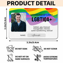 Load image into Gallery viewer, Personalized Rainbow Wallet Card Custom Photo Gift for LGBT
