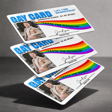 Load image into Gallery viewer, Personalized Rainbow Aluminum Wallet Card Custom Name Gift for LGBT
