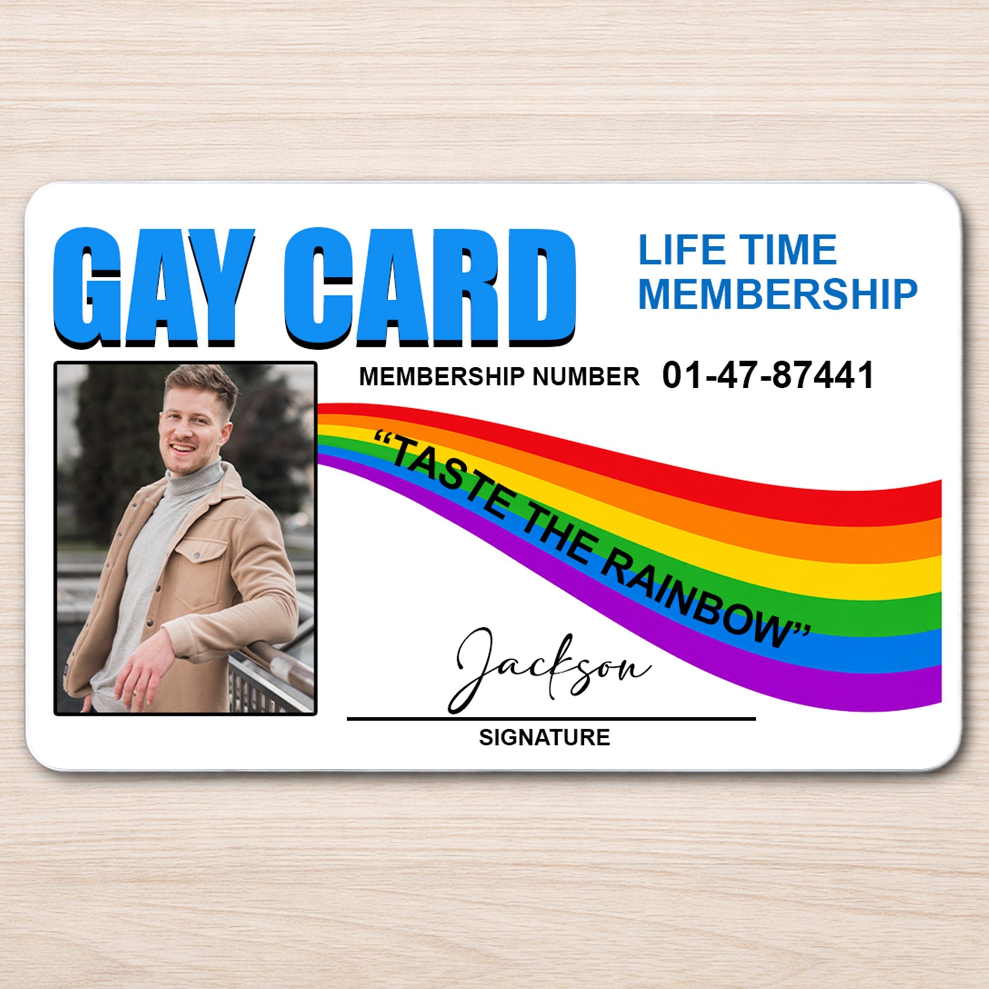 Personalized Rainbow Aluminum Wallet Card Custom Name Gift for LGBT