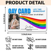 Load image into Gallery viewer, Personalized Rainbow Aluminum Wallet Card Custom Name Gift for LGBT
