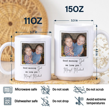 Load image into Gallery viewer, Personalized Photo Coffee Mug Custom Dad We Love You Gift

