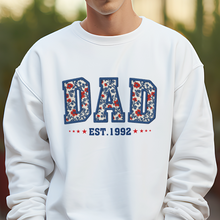 Load image into Gallery viewer, Personalized Floral Family Established Year T-Shirt for Mom &amp; Dad
