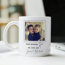 Load image into Gallery viewer, Personalized Photo Coffee Mug Custom Dad We Love You Gift

