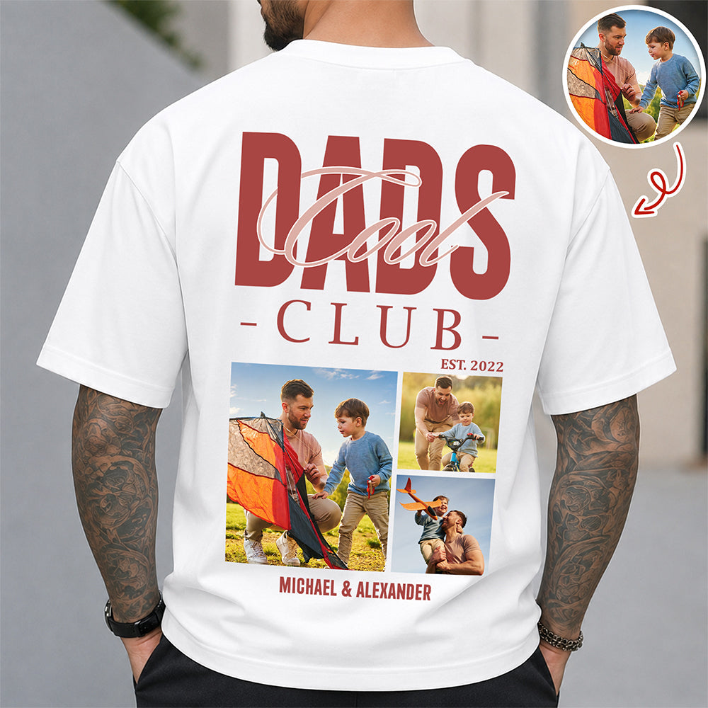 Custom Photo Comfort Shirt Cool Dads Club Gift for Father