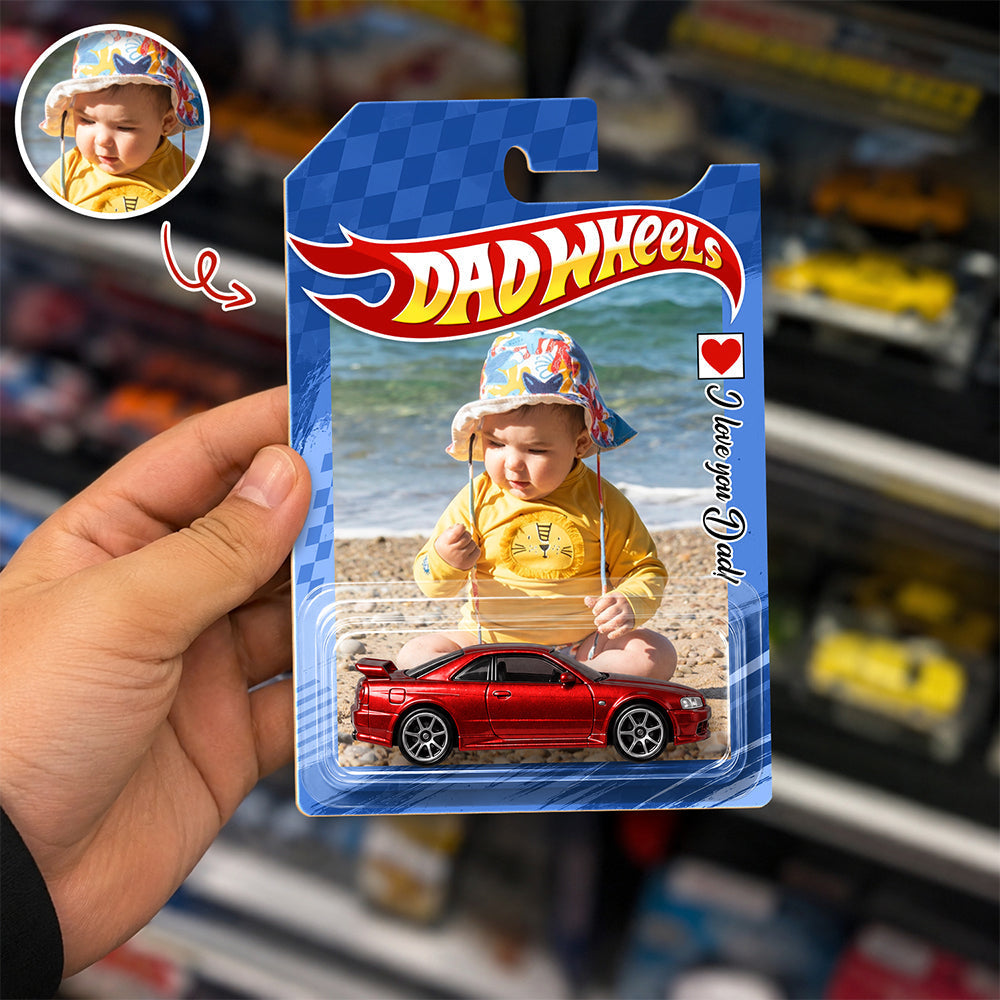 Personalized Hot Wheels Packaging Custom Photo Gift for Dad