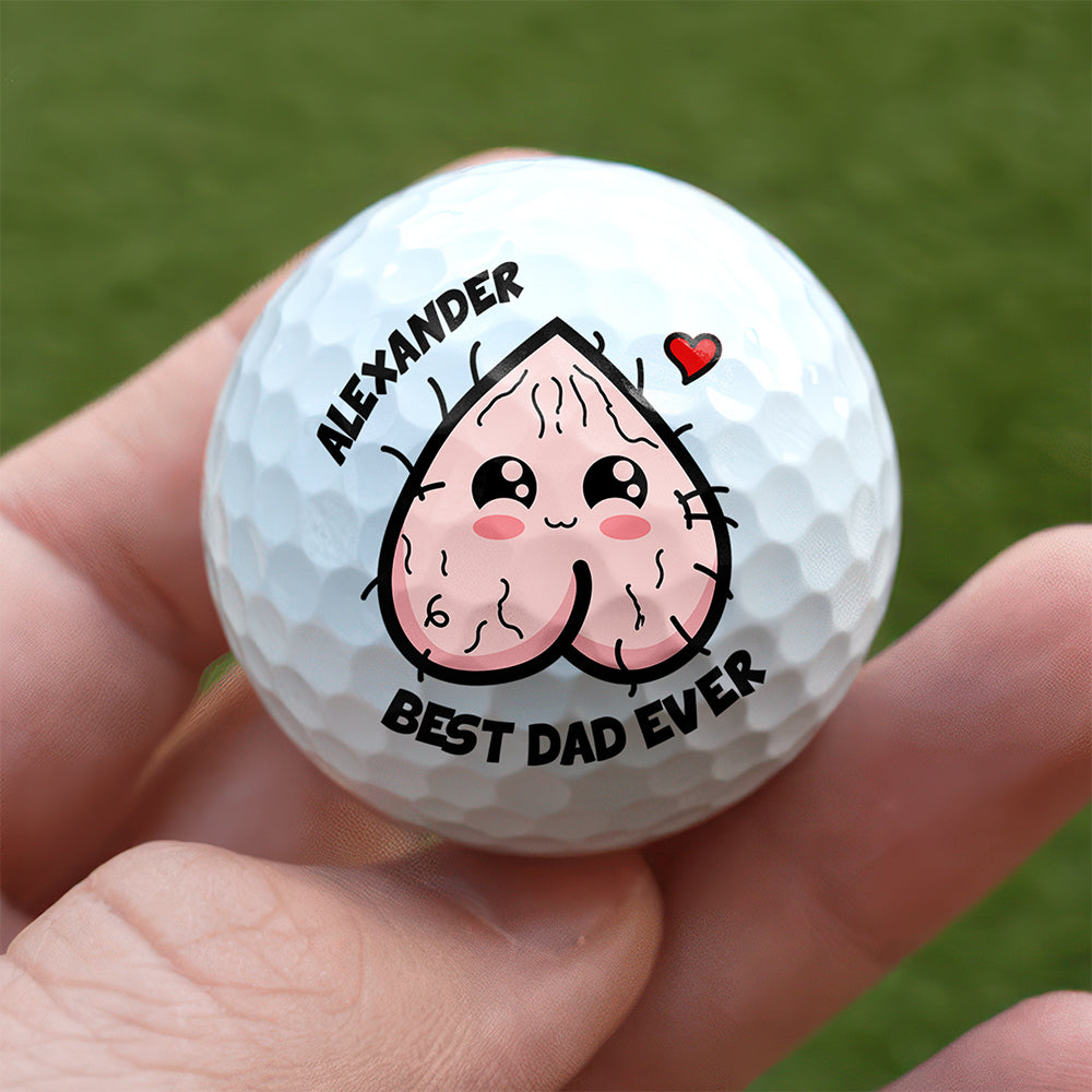 Personalized Golf Ball with Funny Design Custom Name Gift for Dad