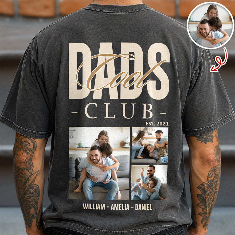 Custom Photo Comfort Shirt Cool Dads Club Gift for Father