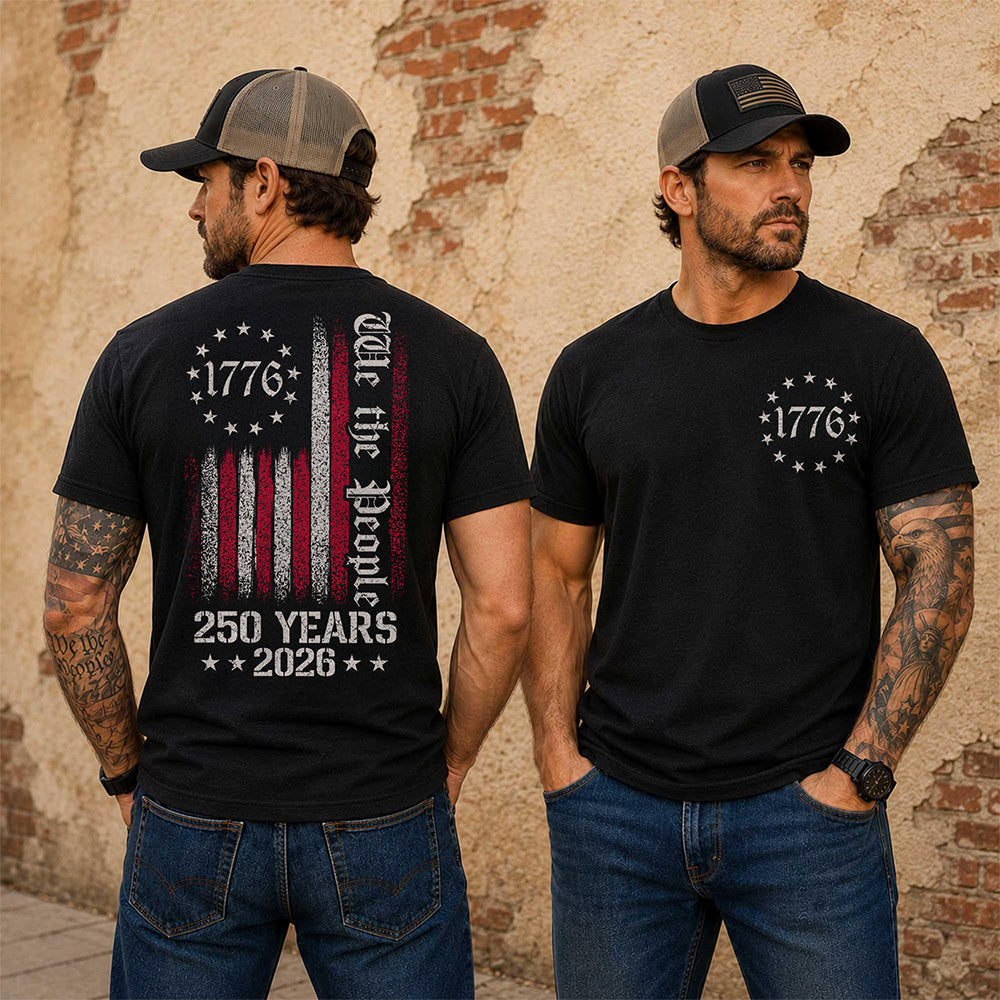 Personalized 250th Anniversary USA Flag Shirt for Dad