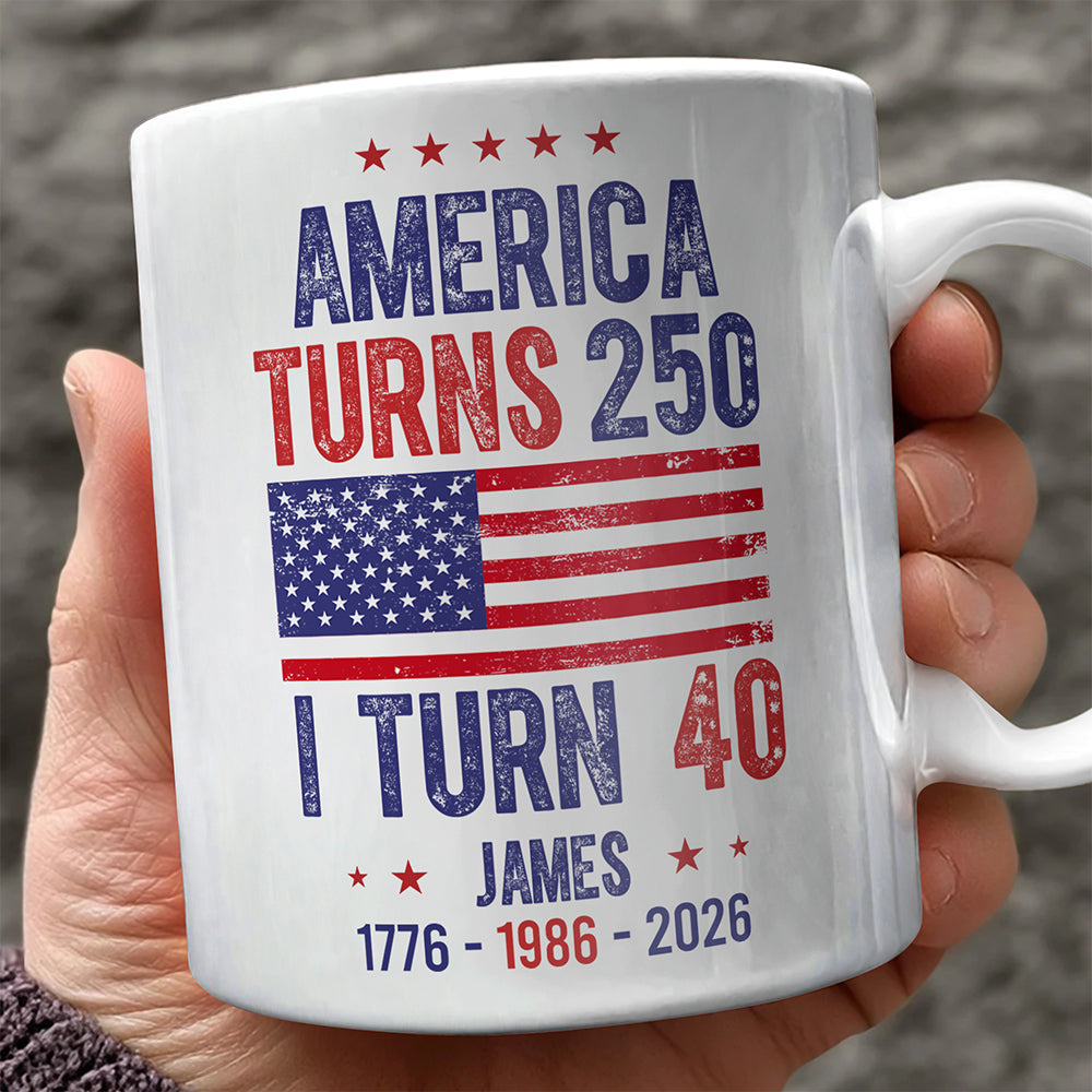 Personalized 250th Anniversary USA Mug Custom Name Gift