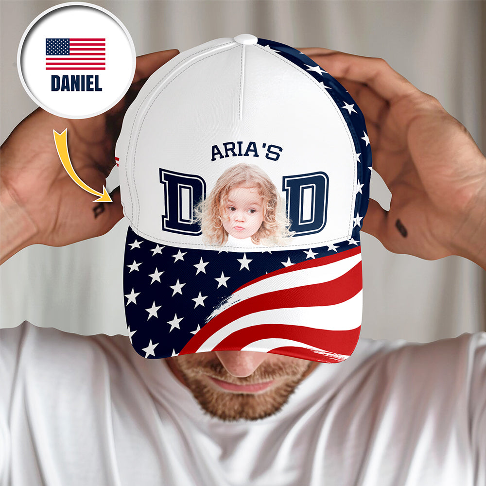 Personalized Kid Photo Cap Custom Design Gift for Dad