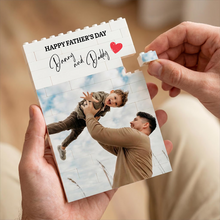 Load image into Gallery viewer, Personalized Building Block Photo Gift Custom for Dad
