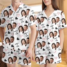 Load image into Gallery viewer, Personalized Short Pajama Set Custom Face Name Gift for Family
