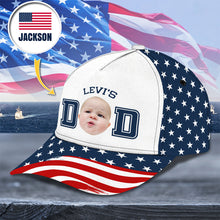 Load image into Gallery viewer, Personalized Kid Photo Cap Custom Design Gift for Dad
