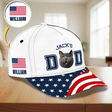 Load image into Gallery viewer, Personalized Dog Cat Photo Cap Custom Gift for Dad
