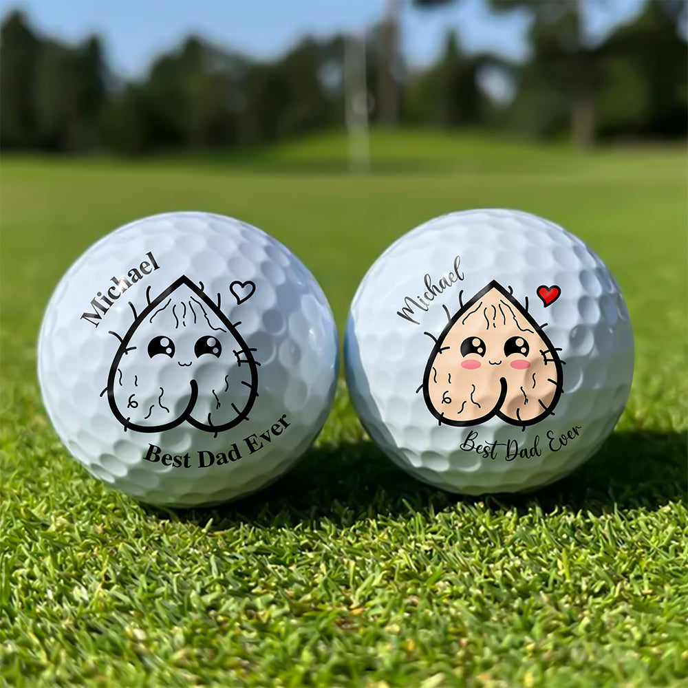 Personalized Golf Ball with Funny Design Custom Name Gift for Dad