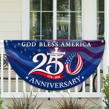 Load image into Gallery viewer, Custom Name Patriotic Fan Flag 250th Anniversary Gift for Family
