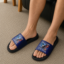 Load image into Gallery viewer, Patriotic American Slide Sandals Custom Design Gift for Dad
