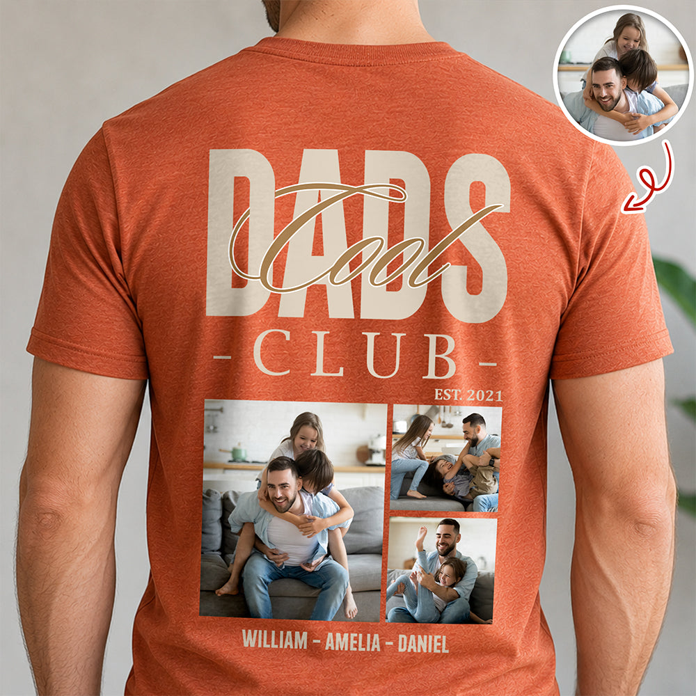 Custom Photo Comfort Shirt Cool Dads Club Gift for Father