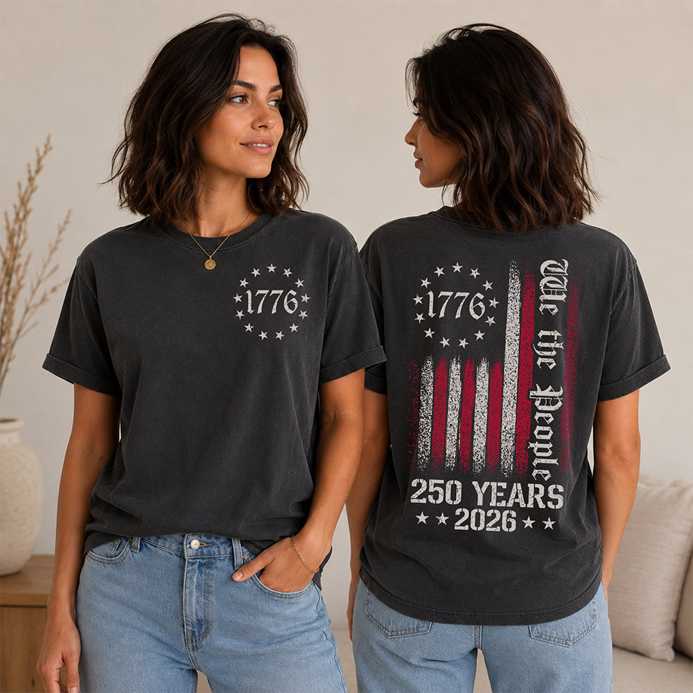 Personalized 250th Anniversary USA Flag Shirt for Dad