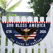 Load image into Gallery viewer, Personalized 250 Years of Freedom Non-Pleated Fan Flag Gift for Family Fourth of July
