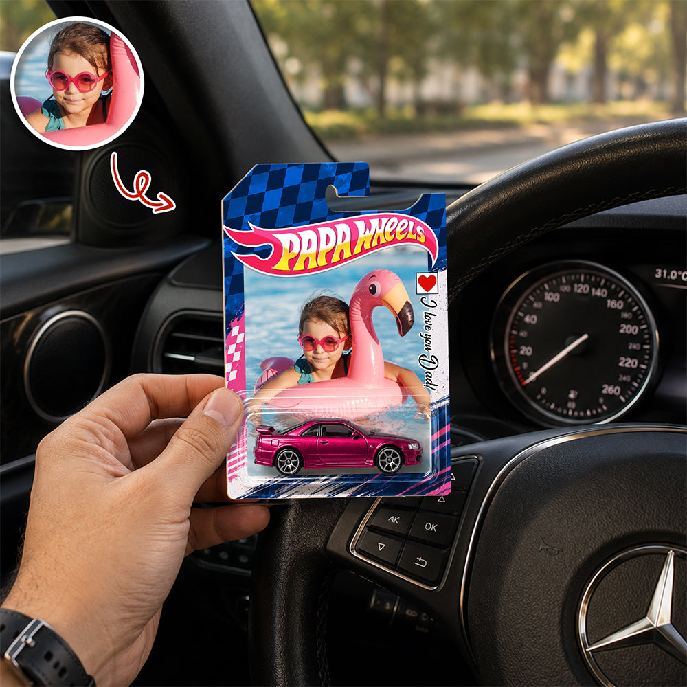 Personalized Hot Wheels Packaging Custom Photo Gift for Dad