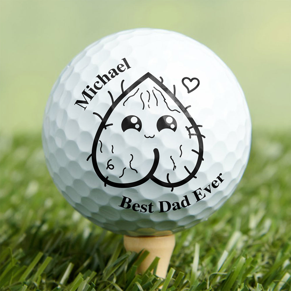 Personalized Golf Ball with Funny Design Custom Name Gift for Dad