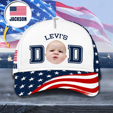 Load image into Gallery viewer, Personalized Kid Photo Cap Custom Design Gift for Dad
