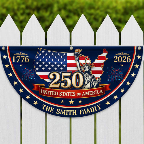 Personalized Family Name Flag Custom 4th of July Gift