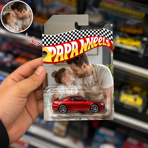 Personalized Toy Car Photo Gift for Dad Father's Day