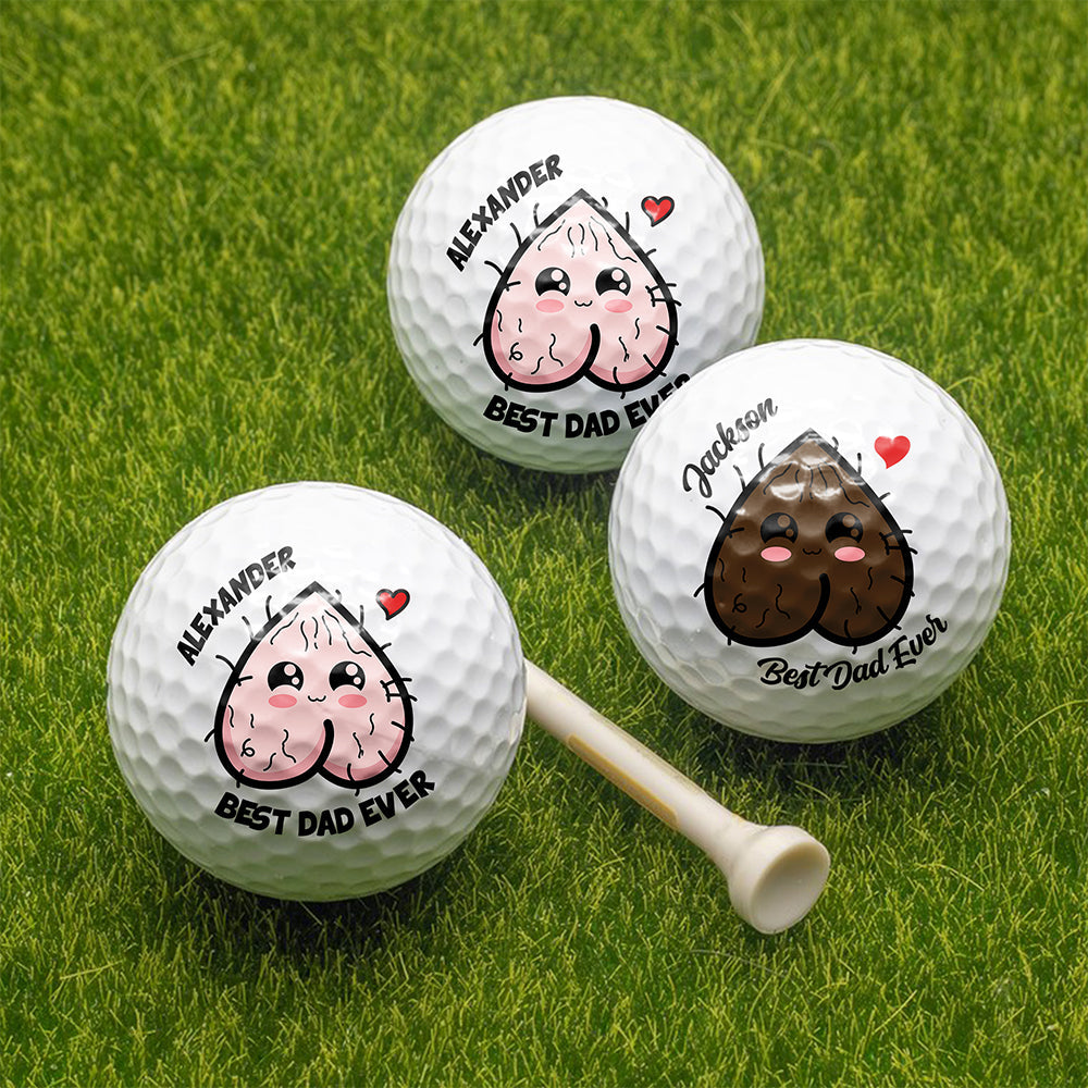 Personalized Golf Ball with Funny Design Custom Name Gift for Dad