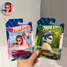 Load image into Gallery viewer, Personalized Hot Wheels Packaging Custom Photo Gift for Dad
