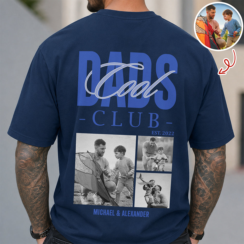 Custom Photo Comfort Shirt Cool Dads Club Gift for Father
