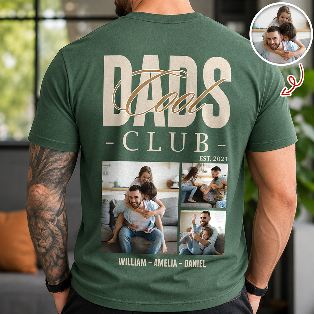 Custom Photo Comfort Shirt Cool Dads Club Gift for Father
