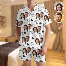 Load image into Gallery viewer, Personalized Short Pajama Set Custom Face Name Gift for Family
