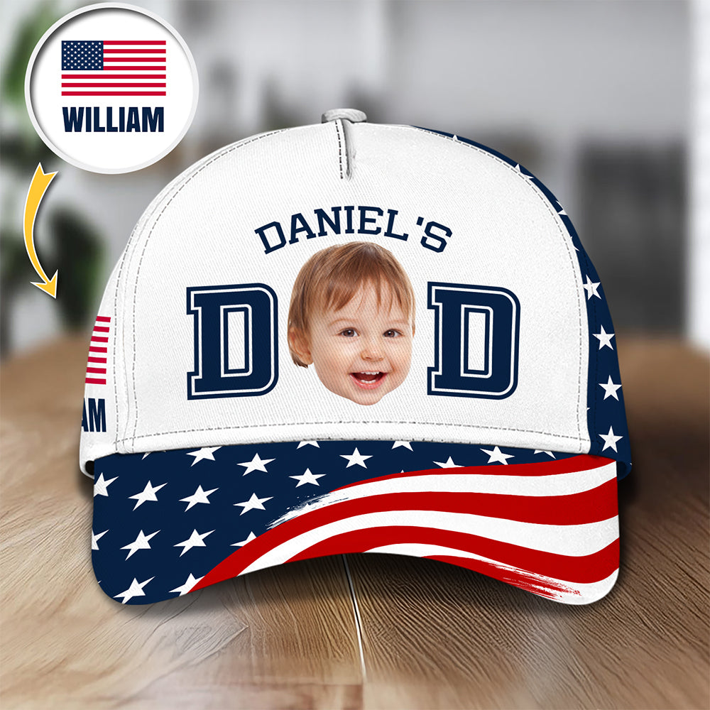 Personalized Kid Photo Cap Custom Design Gift for Dad
