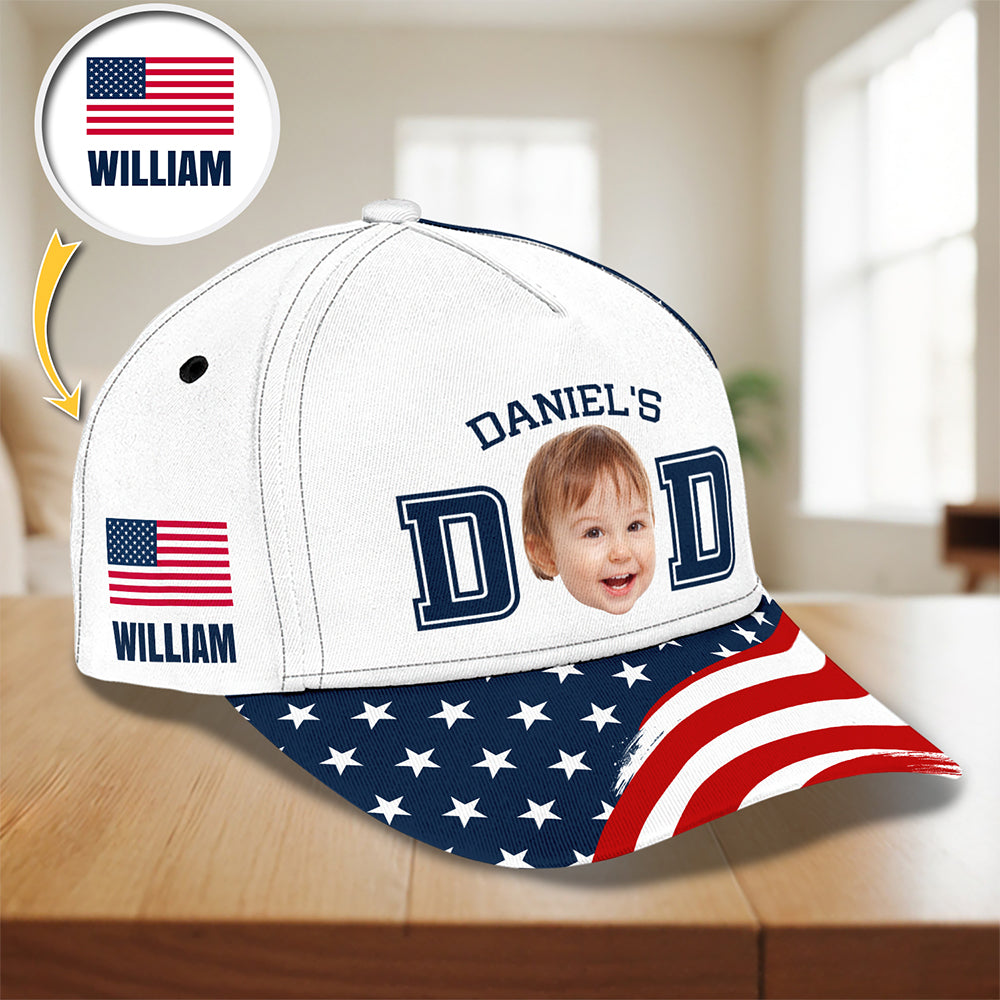 Personalized Kid Photo Cap Custom Design Gift for Dad